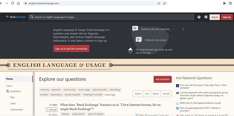 English Language & Usage Stack Exchange