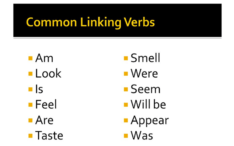 Một số Linking Verbs dùng phổ biến