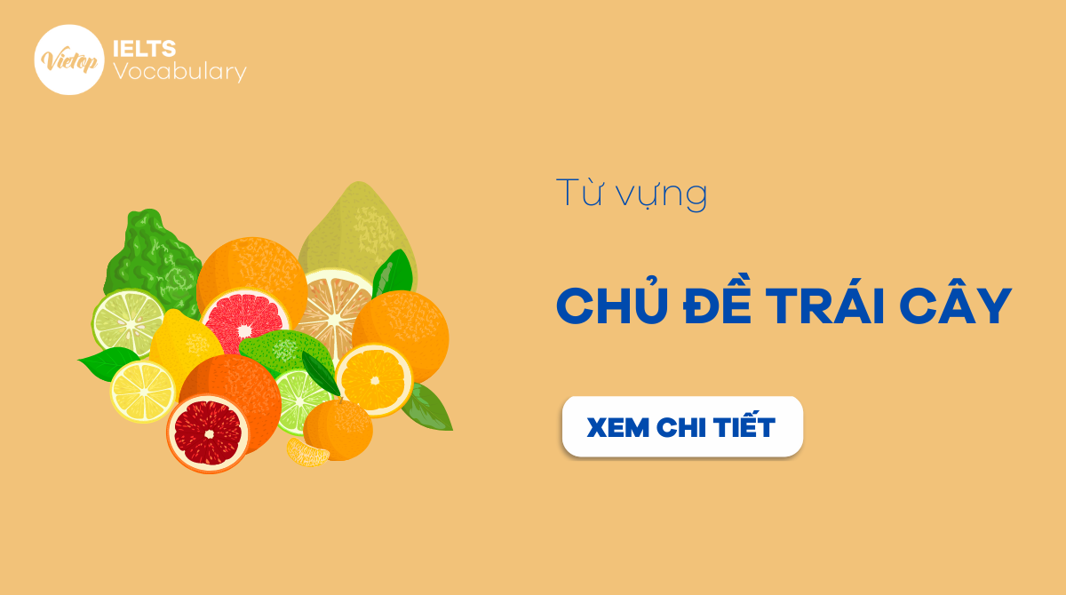 từ vựng tiếng Anh về trái cây