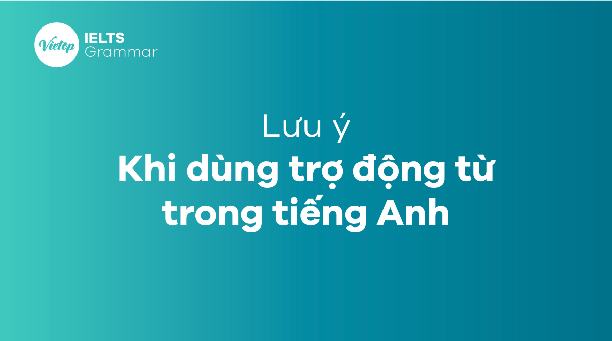 Trợ động từ trong tiếng Anh