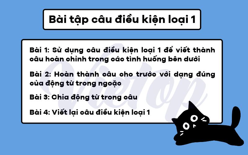 Bài tập câu điều kiện loại 1