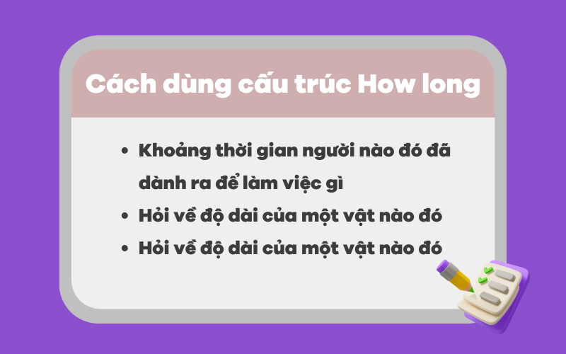 Cách dùng cấu trúc How long