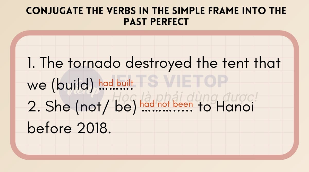 Bài tập thì quá khứ hoàn thành