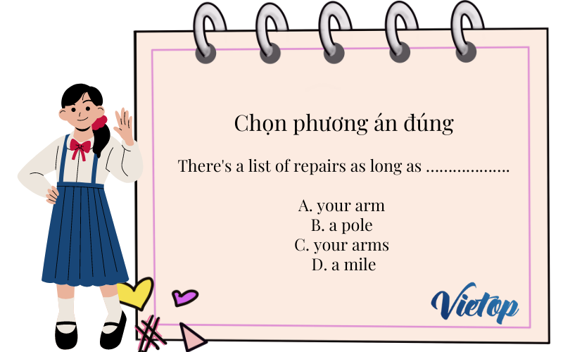 Bài tập Idioms thi đại học