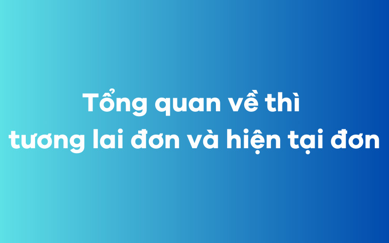 Tổng quan về thì tương lai đơn và hiện tại đơn