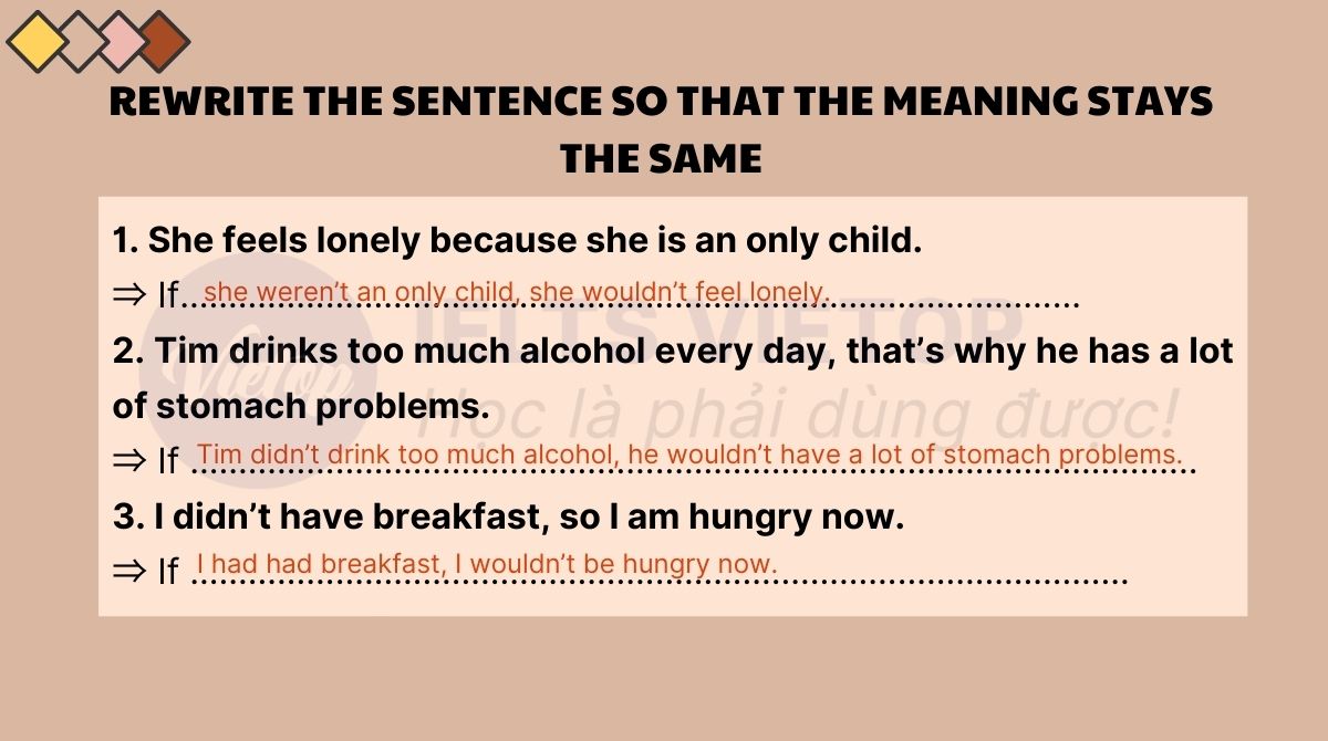 Rewrite the sentence so that the meaning stays the same