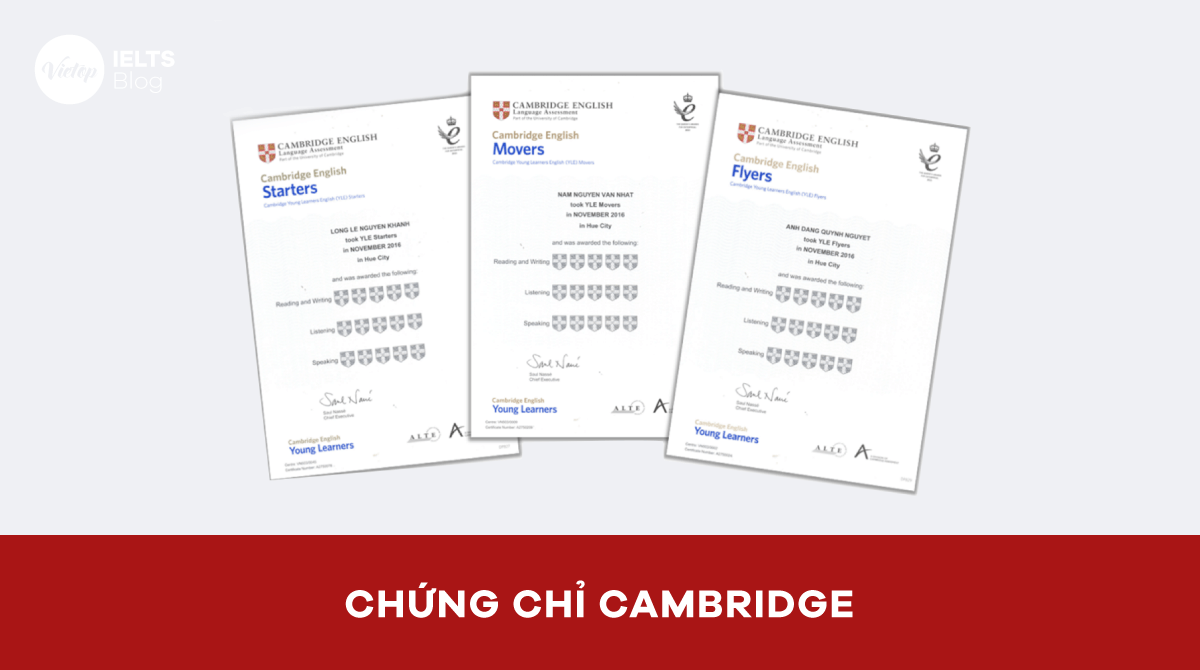 Thông tin về chứng chỉ Cambridge 