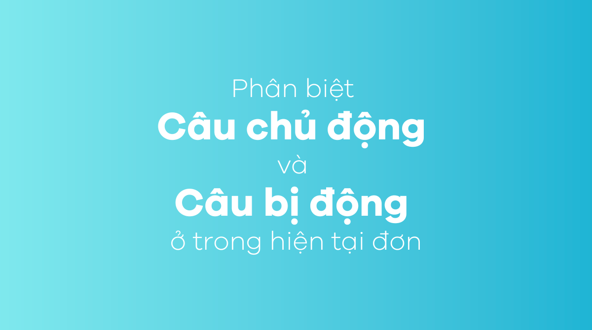 Phân biệt câu chủ động và câu bị động ở trong hiện tại đơn