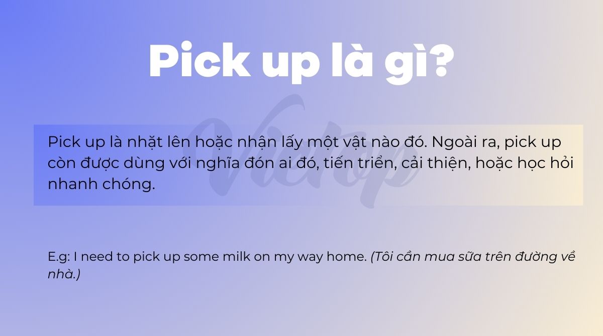 Pick up là gì?