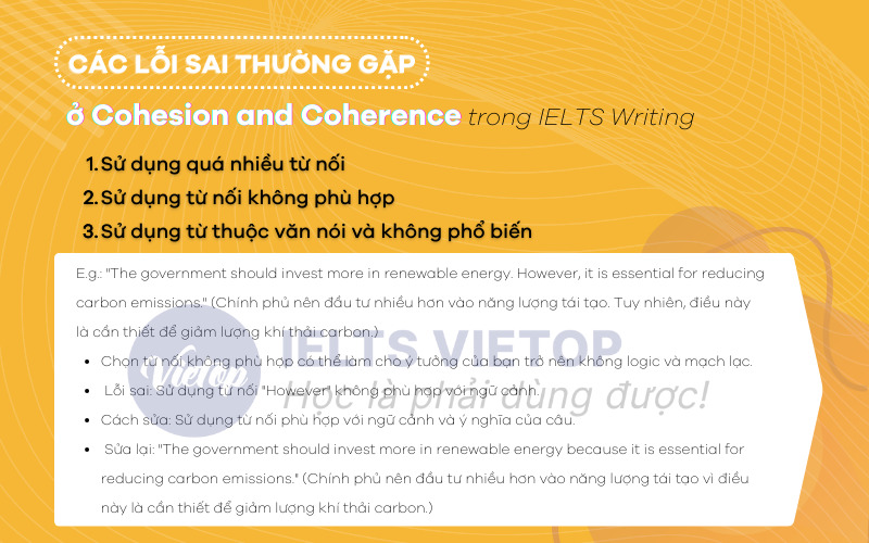 Các lỗi sai thường gặp ở tiêu chí Cohesion and Coherence trong IELTS Writing