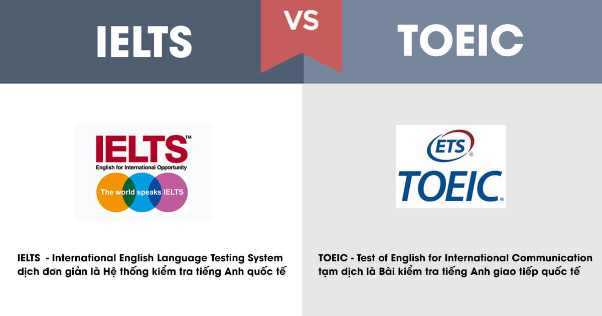 IELTS và TOEIC khác nhau như thế nào?