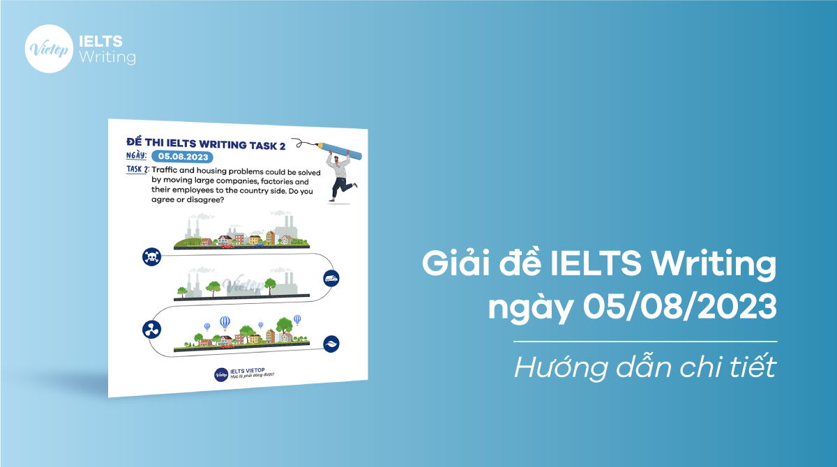 Giải đề IELTS Writing ngày 05/08/2023