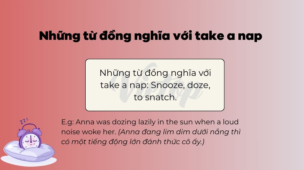 Những từ đồng nghĩa với take a nap