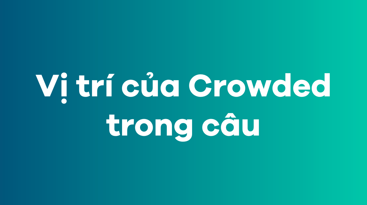 Vị trí của Crowded trong câu