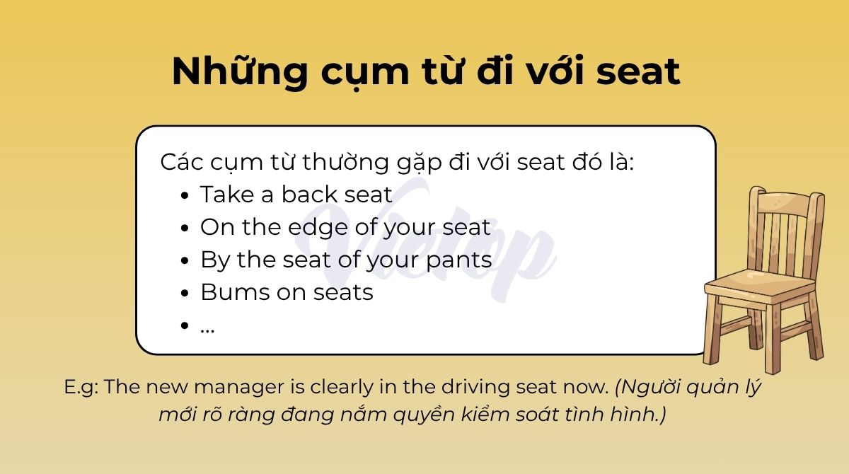 Những cụm từ đi với seat