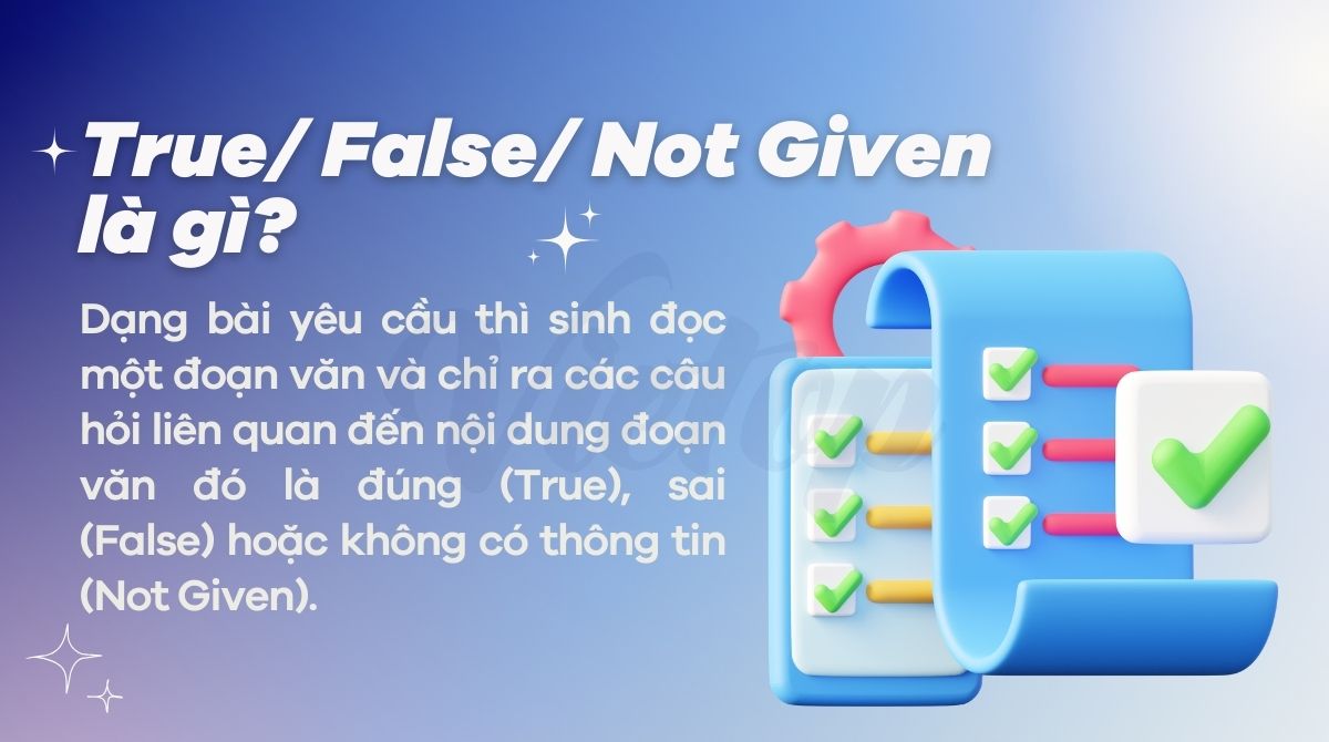 Định nghĩa True False Not Given IELTS Reading