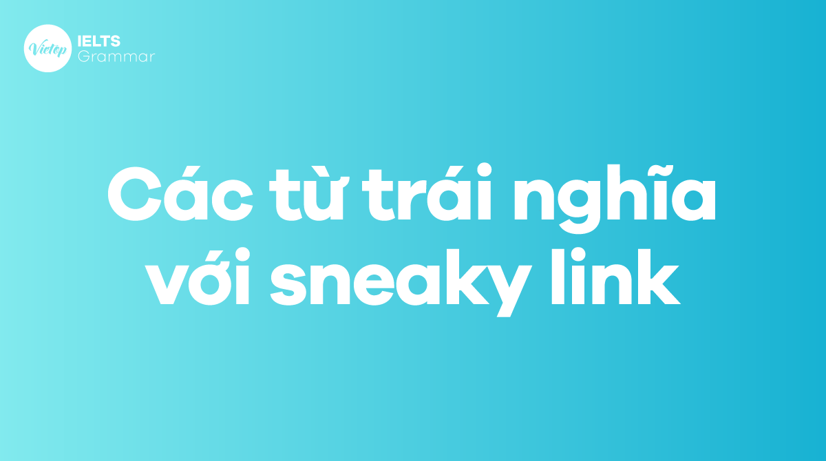 Các từ trái nghĩa với sneaky link