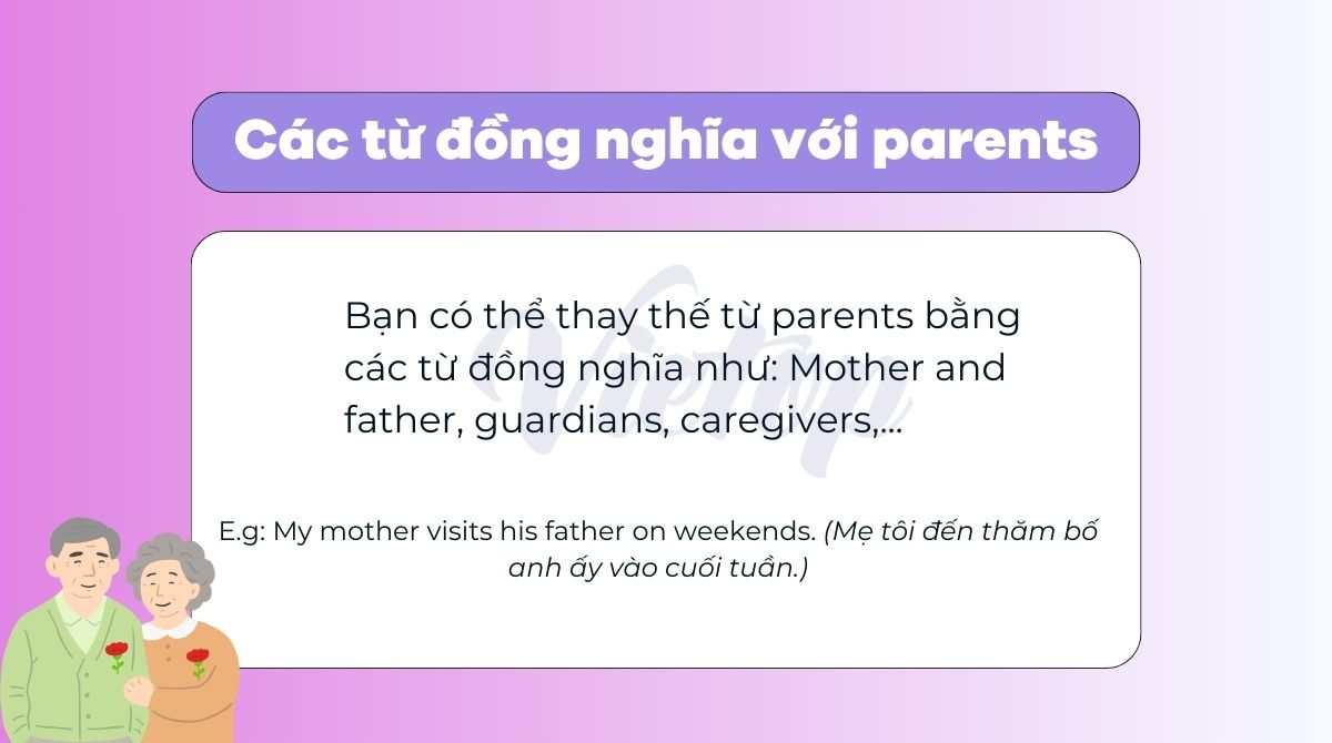 Các từ đồng nghĩa với parents ở trong tiếng Anh