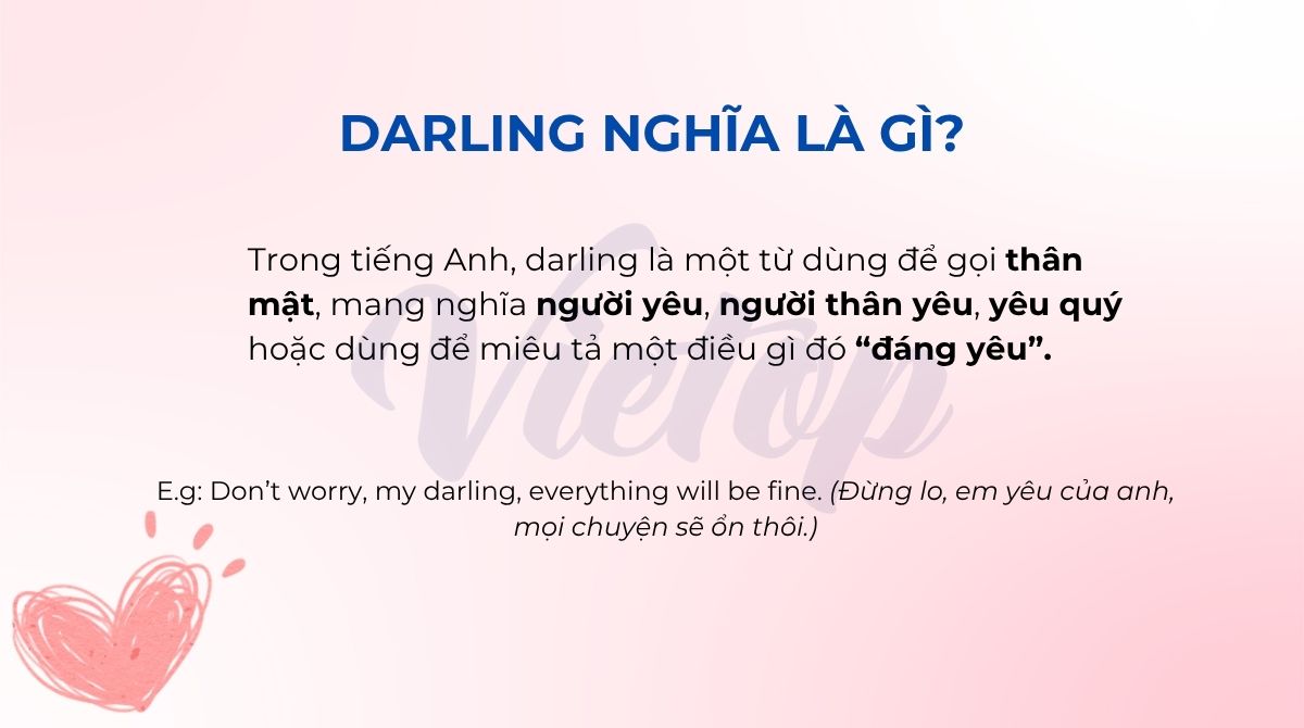 Darling nghĩa là gì?