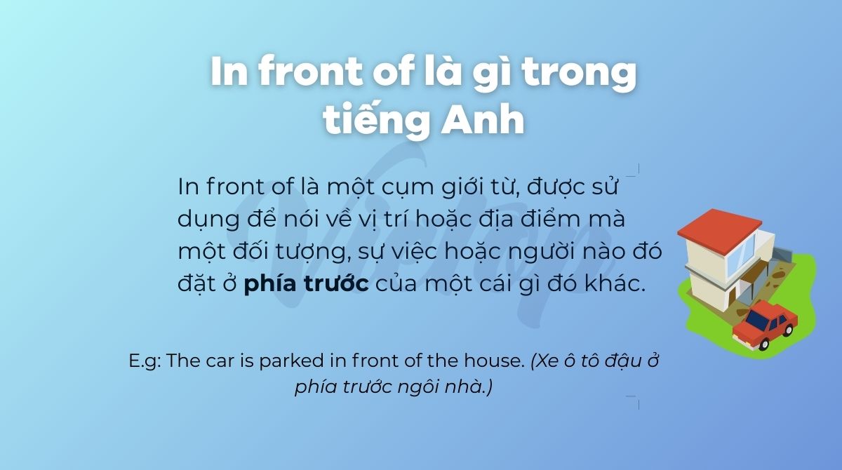 In front of là gì trong tiếng Anh
