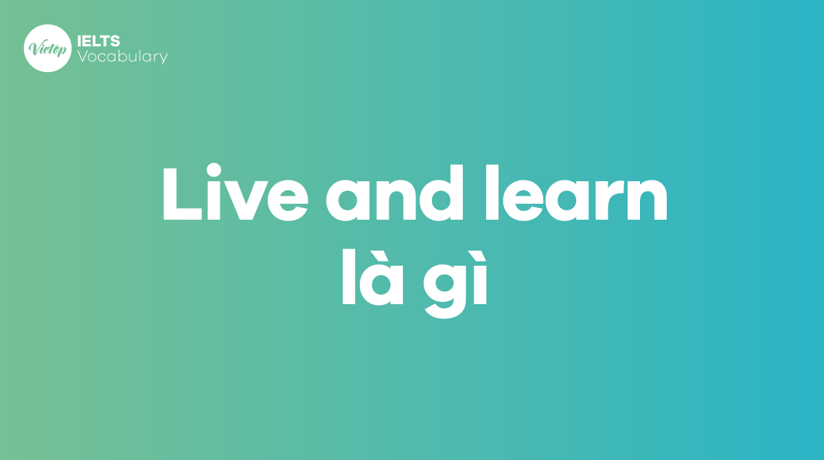 Live and learn là gì Ý nghĩa và cách dùng trong giao tiếp