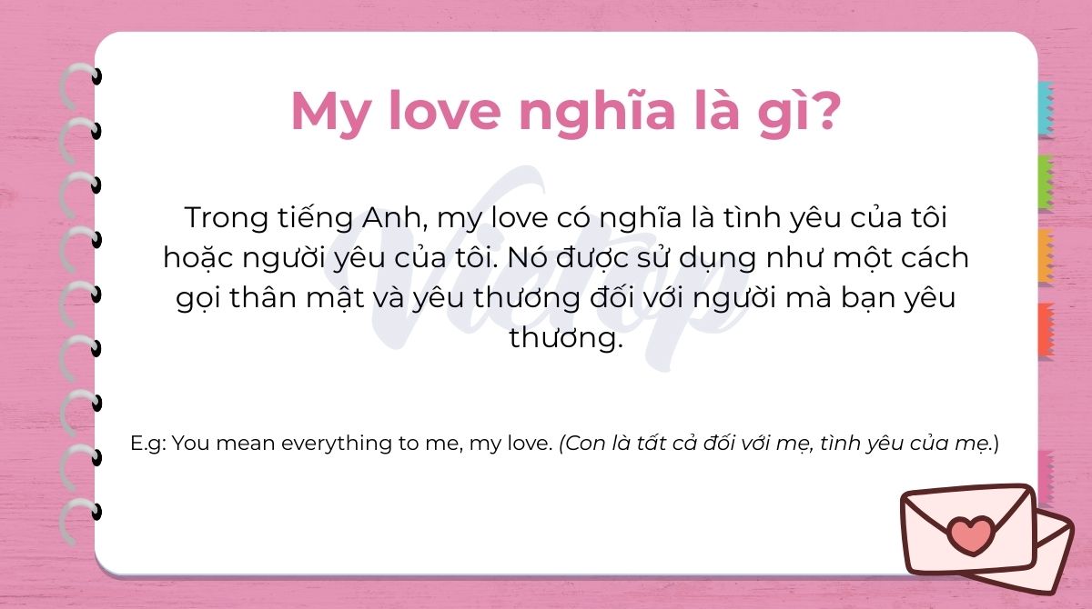 My love nghĩa là gì trong tiếng Anh