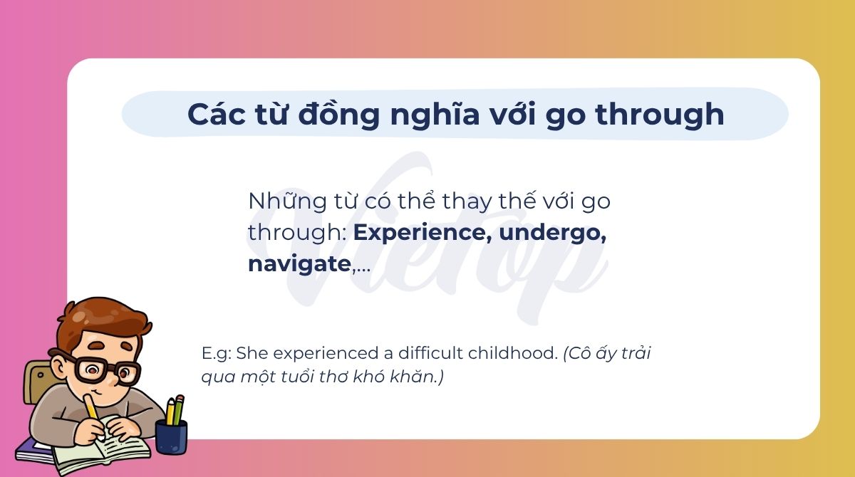Các từ đồng nghĩa với go through
