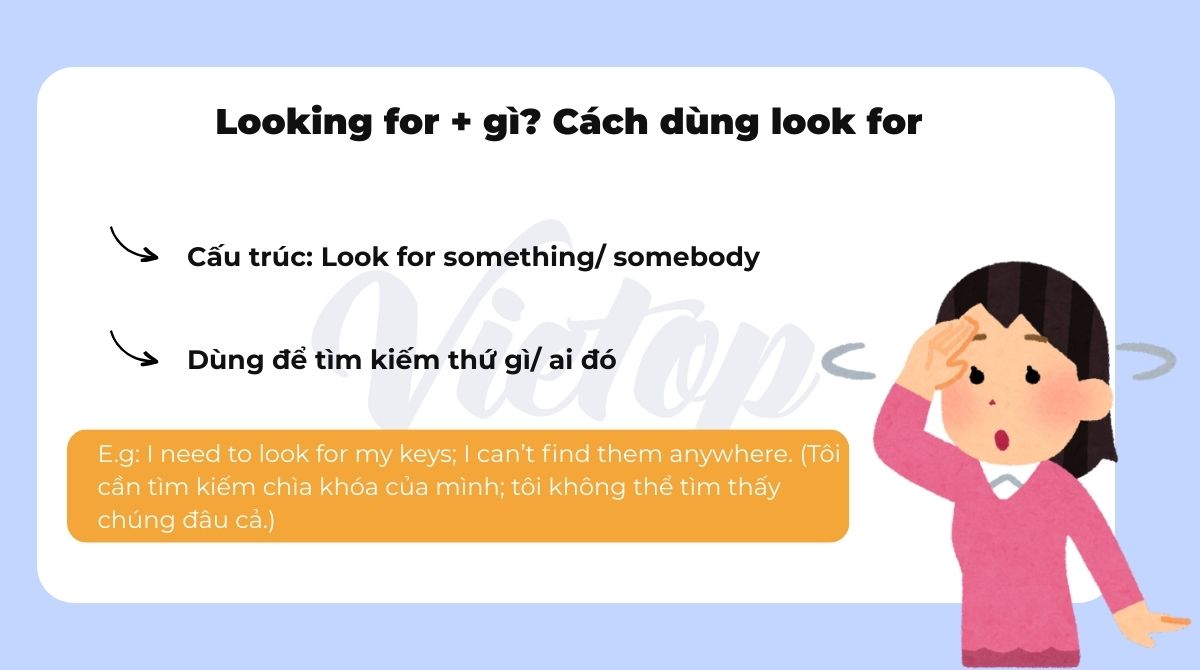 Looking for + gì? Cách dùng look for trong tiếng Anh