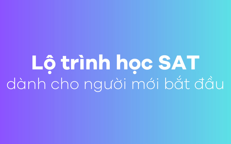 Lộ trình học SAT dành cho người mới bắt đầu