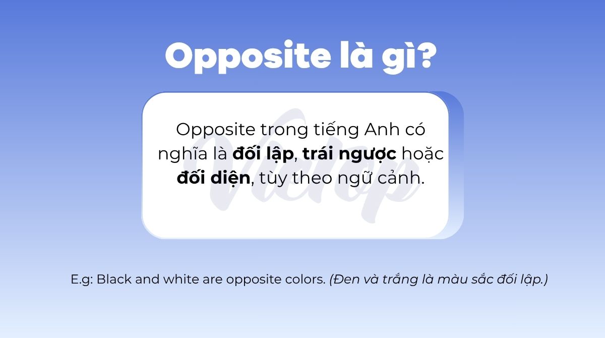Opposite là gì?