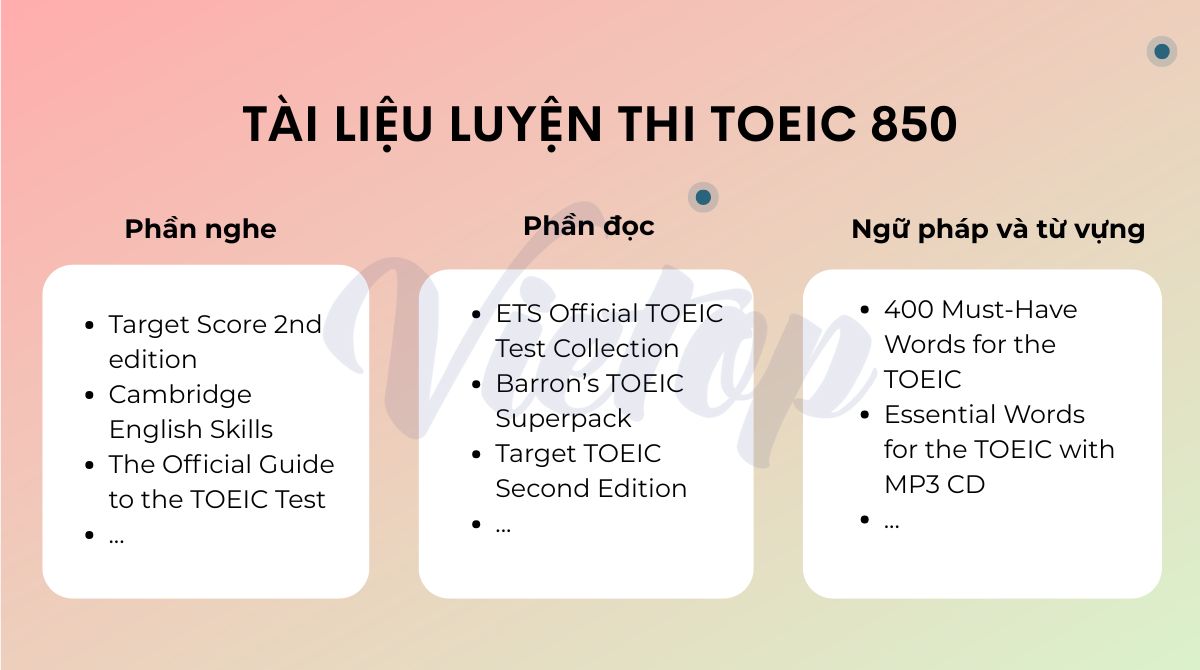 Tài liệu luyện thi TOEIC 850