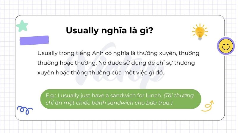 Usually nghĩa là gì?