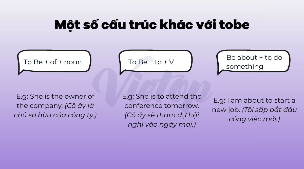 Một số cấu trúc khác với Tobe