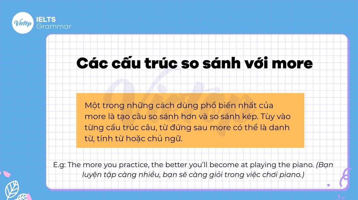Các cấu trúc so sánh với more