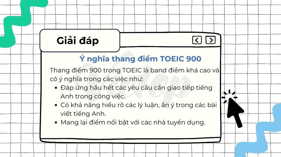 Ý nghĩa thang điểm TOEIC 900
