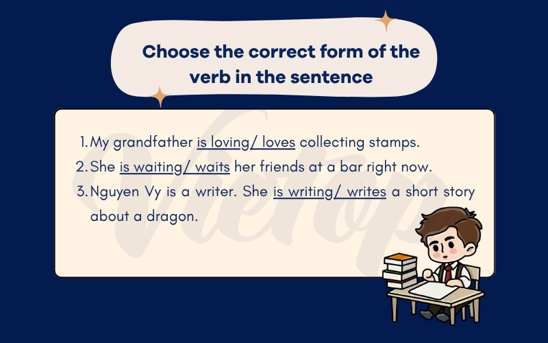 Choose the correct form of the verb in the sentence
