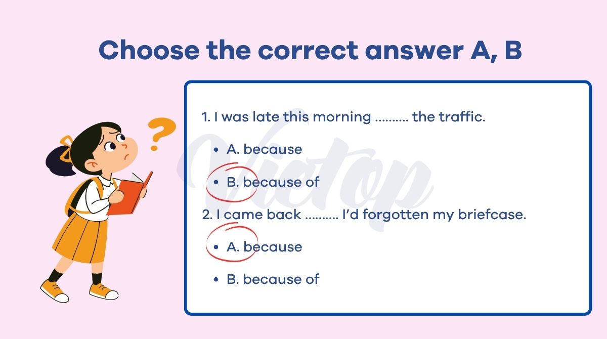 Trắc nghiệm chọn đáp án đúng AB