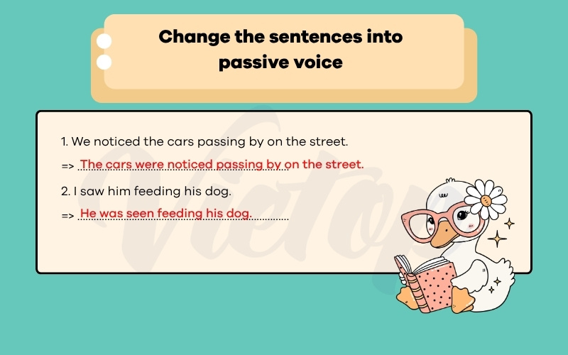Change the sentences into passive voice