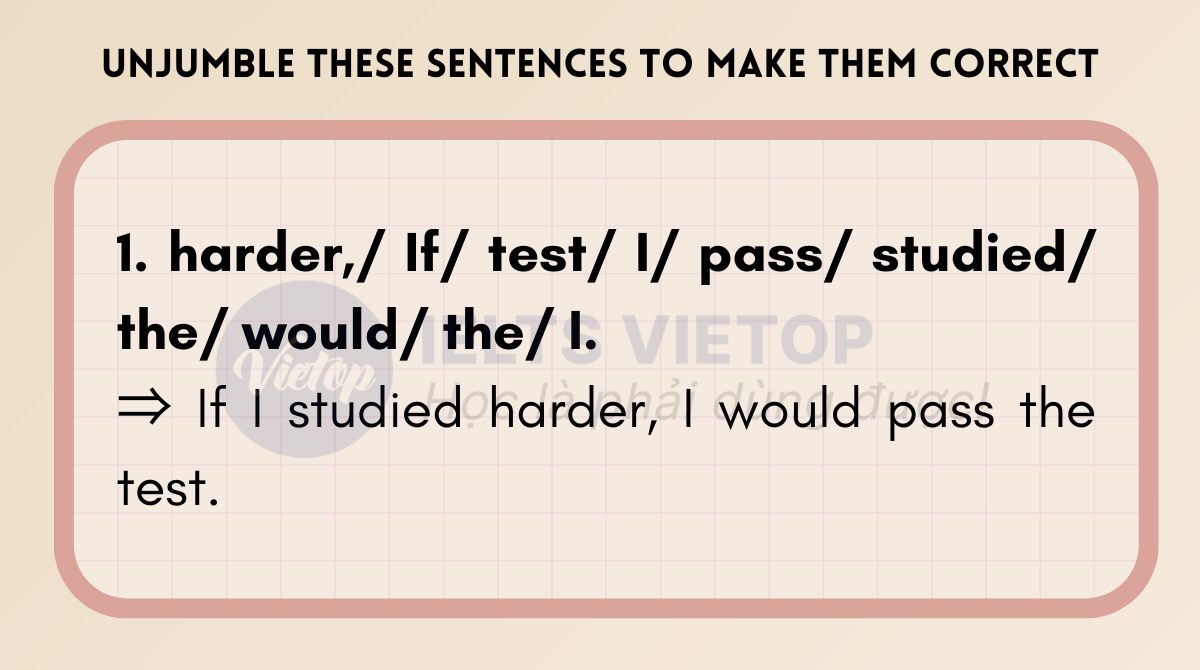 Unjumble these sentences to make them correct