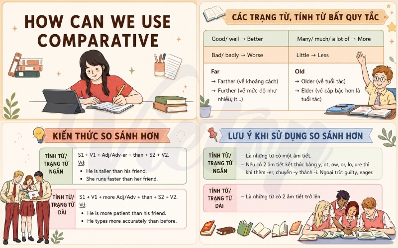 Lý thuyết so sánh hơn trong tiếng Anh