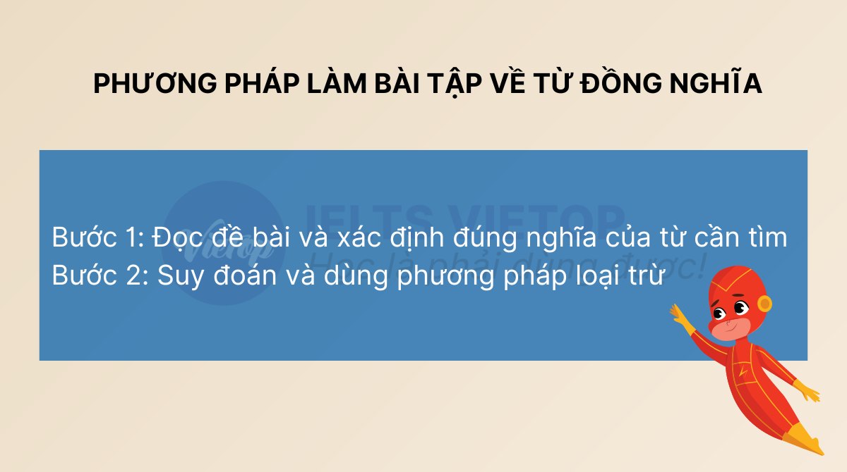 Phương pháp làm bài tập về từ đồng nghĩa