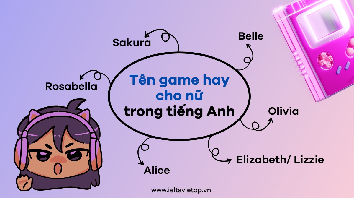 Tên game tiếng Anh hay cho nữ