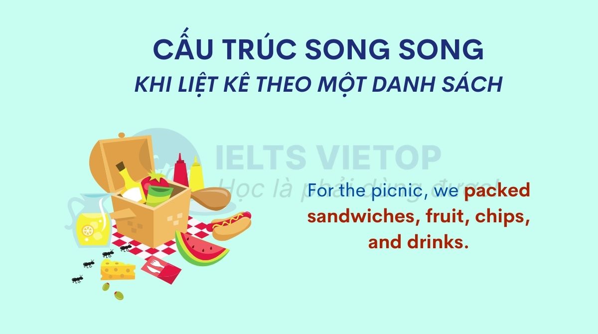 Sử dụng cấu trúc song song khi liệt kê theo một danh sách