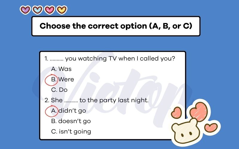 Choose the correct option (A, B, or C)