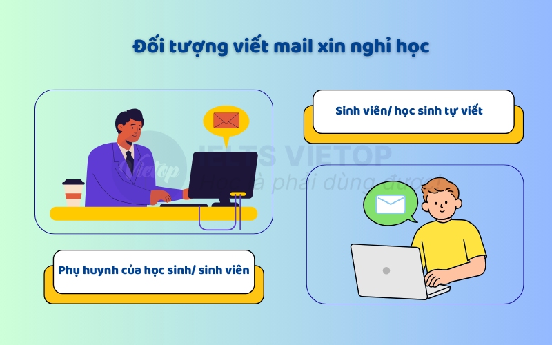 Đối tượng viết mail xin nghỉ học