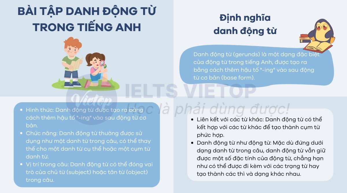 lý thuyết danh động từ trong tiếng Anh