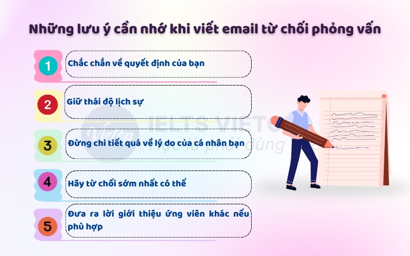 Những lưu ý cần nhớ khi viết email từ chối phỏng vấn