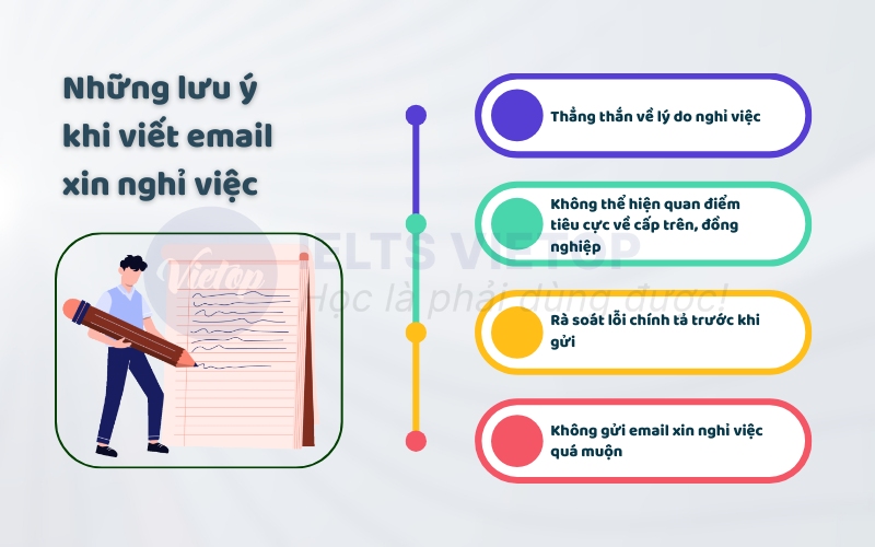 Những lưu ý khi viết email xin nghỉ việc