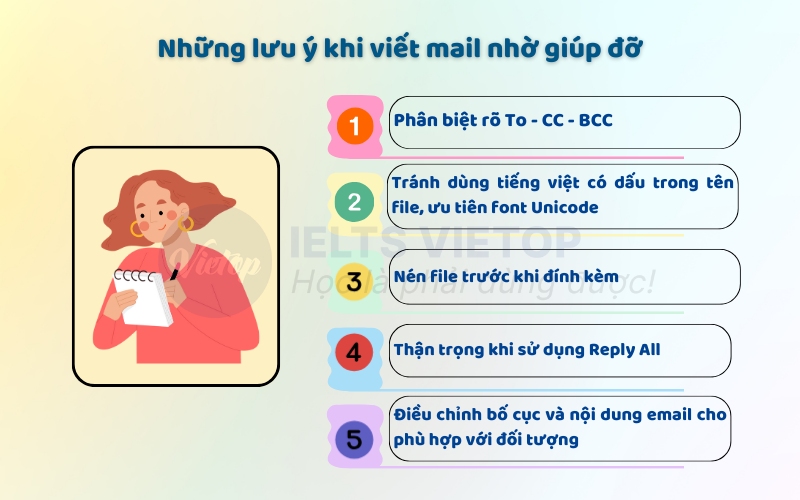 Những lưu ý khi viết mail nhờ giúp đỡ