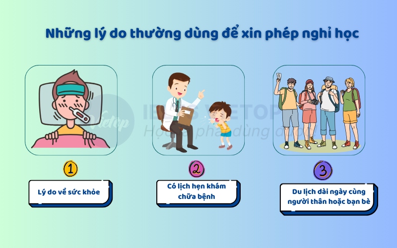 Những lý do thường dùng để xin phép nghỉ học